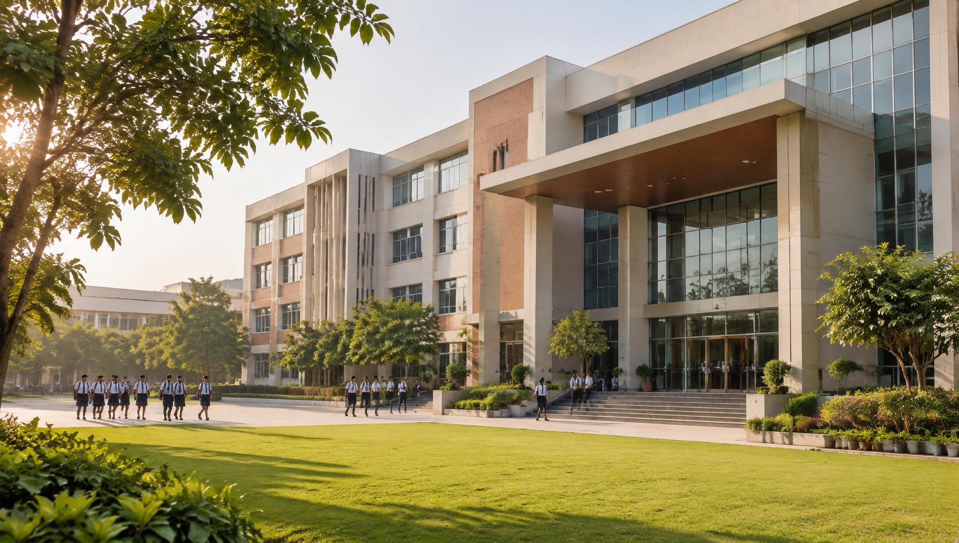 B.S.A. Gyan Peeth J.H. School campus on a bright morning
